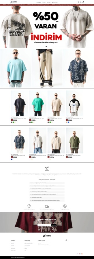 Haft Collection e-ticaret web site kurulumu proje görseli
