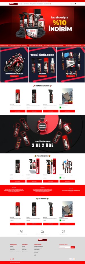 Motoquick e-ticaret web site kurulumu proje görseli