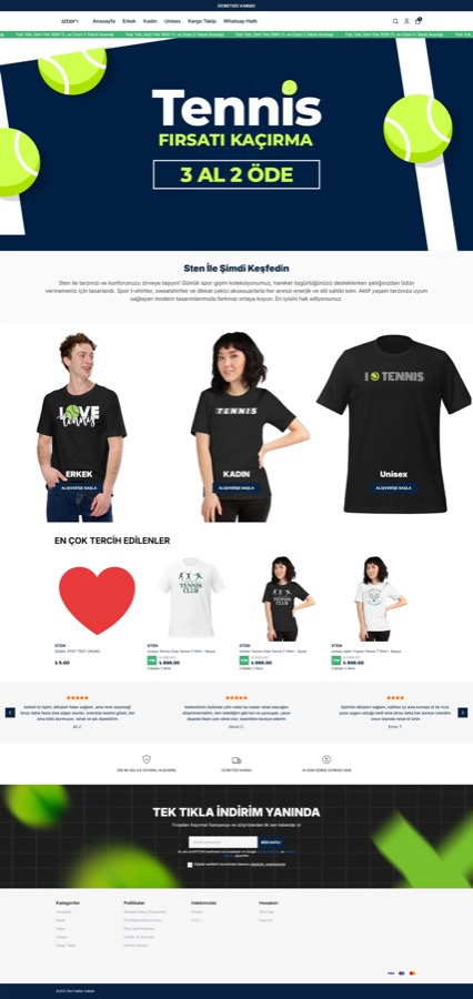 .sten e-ticaret web site kurulumu proje görseli